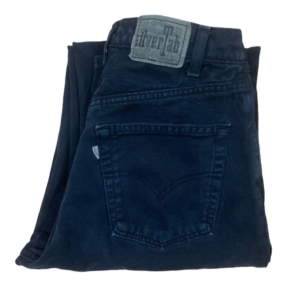 Levis Silvertab Vintage Y2K‎ USA Mens LOOSE Baggy Denim Jeans Black/Blue 32x35